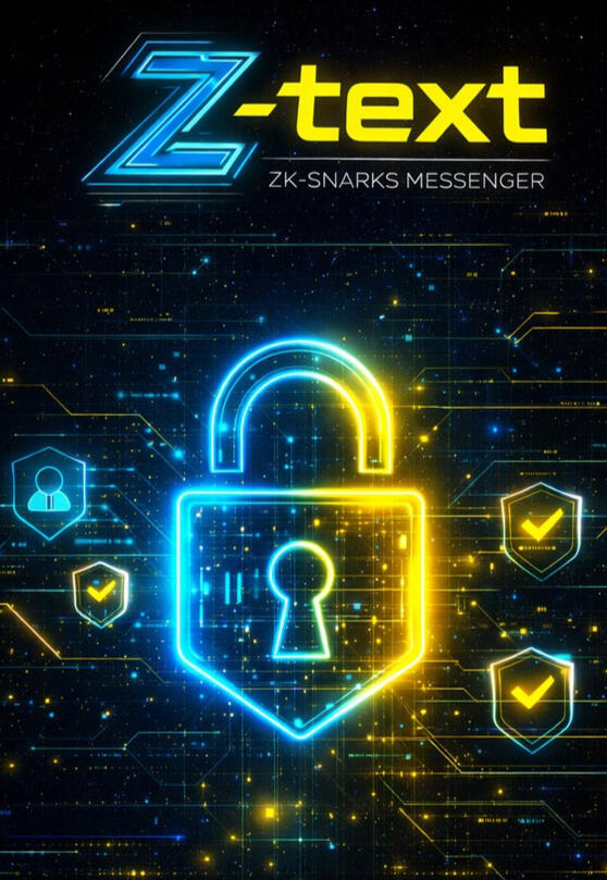 Z-TEXT private blockchain messenger app screen z-text Zk-snarks blockchain messenger privacy